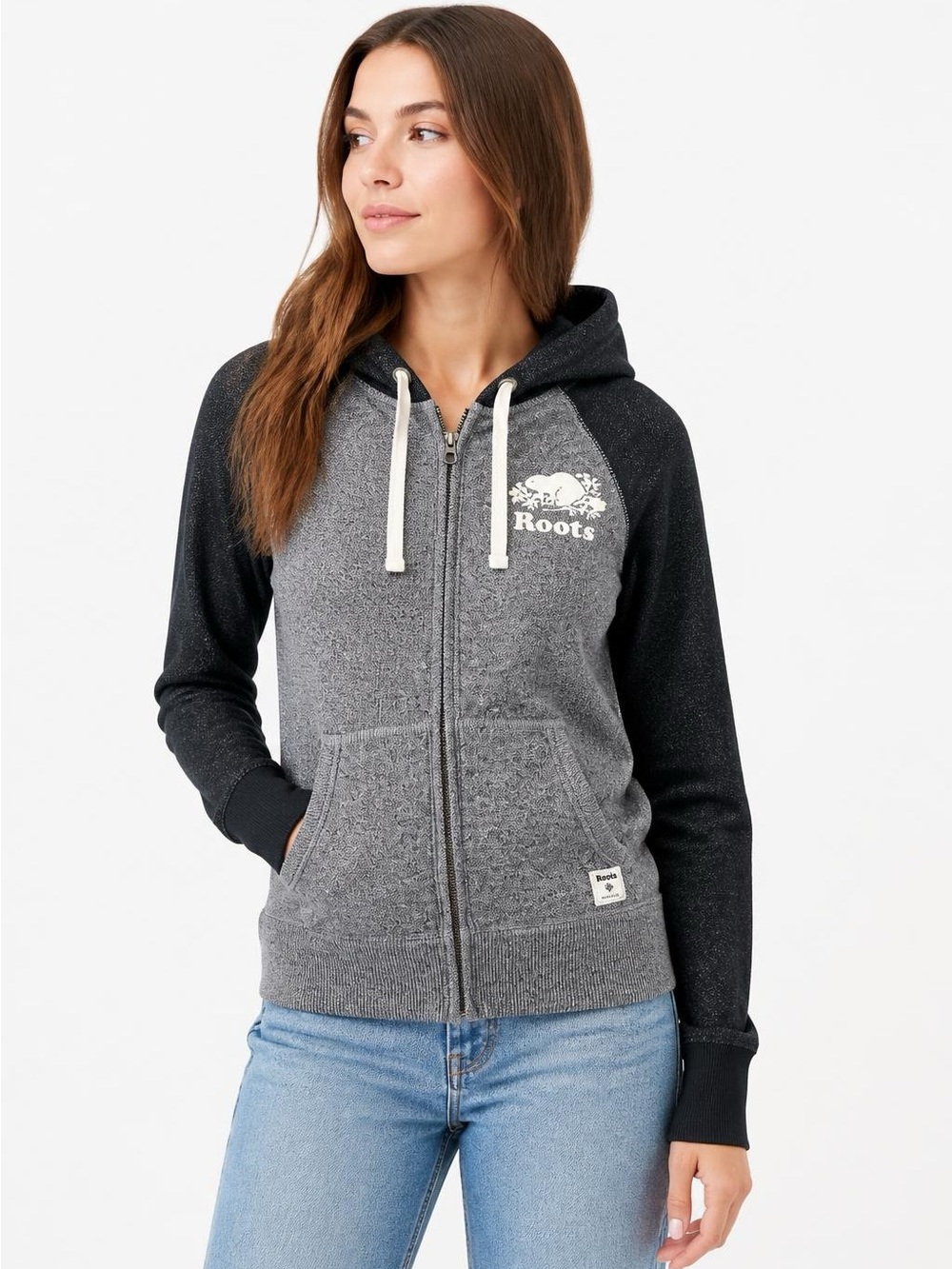 Roots Heather Gray Zip Hoodie - Gray